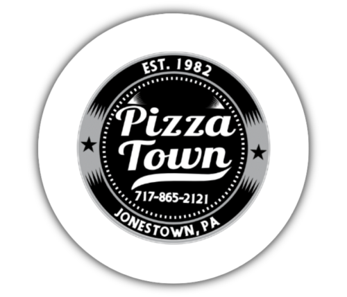 Pizza Town company logo - proud sponsor of driver Chase Schott