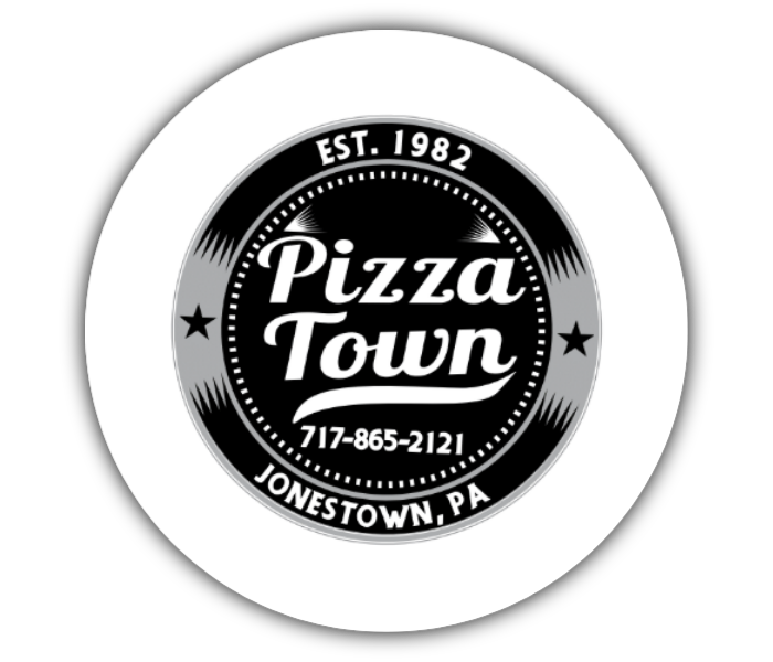 Pizza Town company logo - proud sponsor of driver Chase Schott