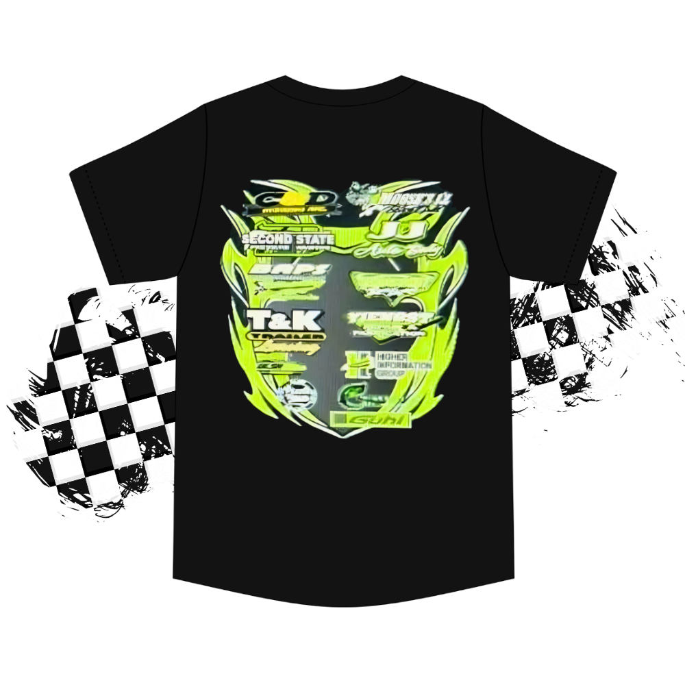 back view of Chase Schott's racing t-shirts for sale