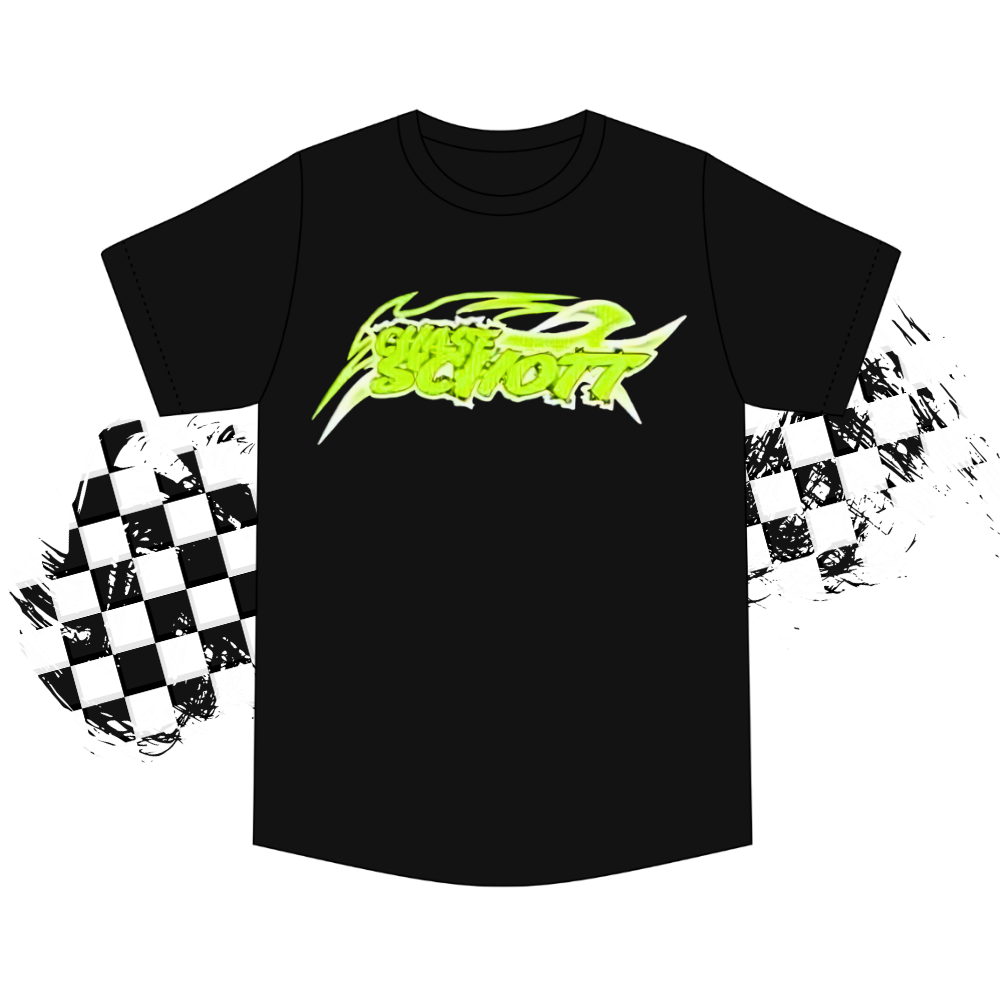 front view of Chase Schott's racing t-shirts for sale